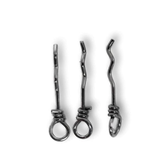 View of Rigs Pikecraft Bait Pin Stinger Spikes L 2.0 | Double Curve Black Nickle available at EZOKO Fishing