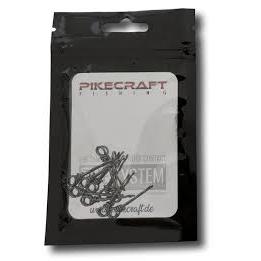 View of Rigs Pikecraft Bait Pin Stinger Spikes XL 2.0 | Double Curve Black Nickle available at EZOKO Fishing