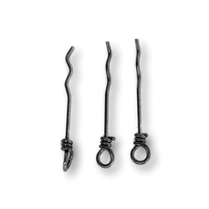 View of Rigs Pikecraft Bait Pin Stinger Spikes XL 2.0 | Double Curve Black Nickle available at EZOKO Fishing