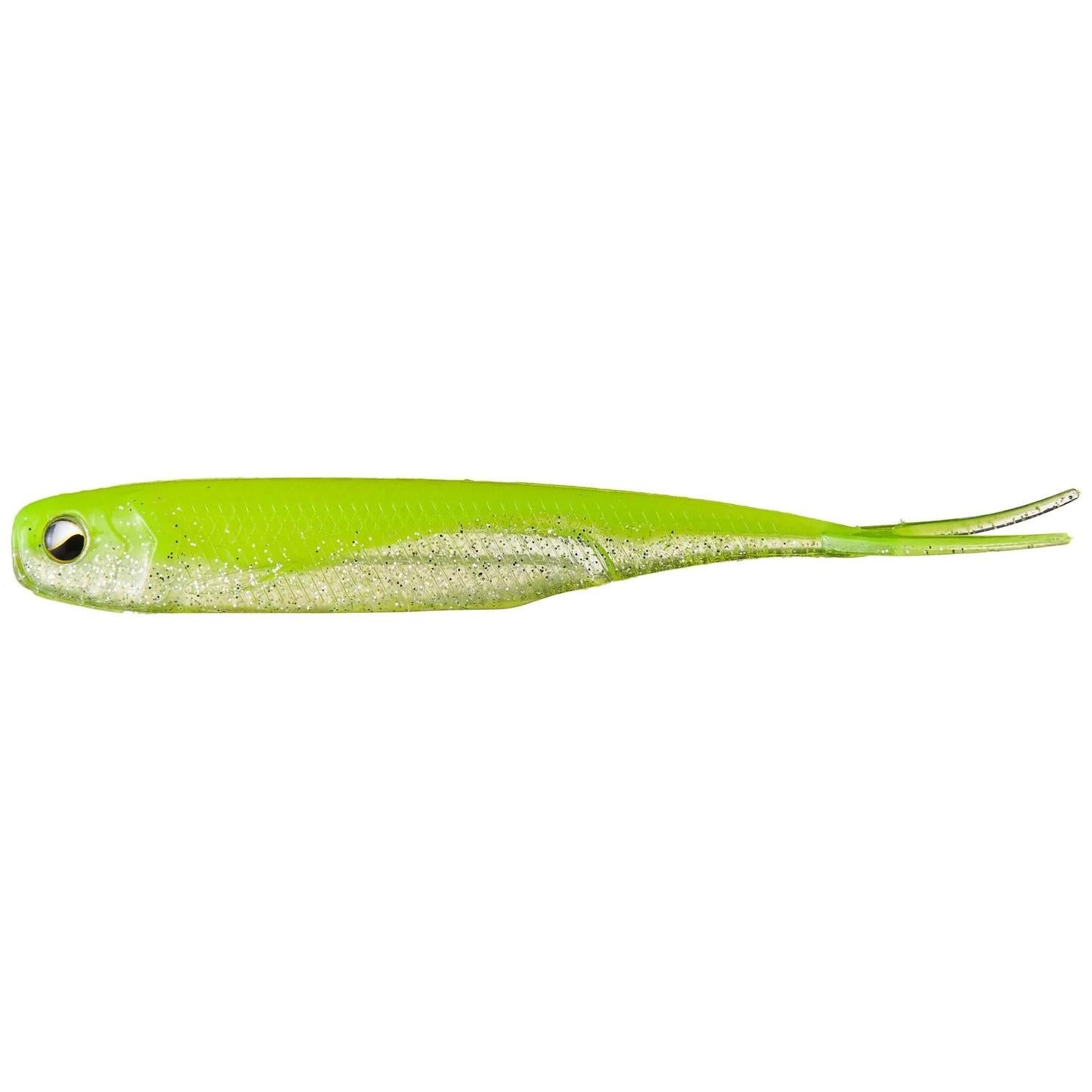 View of RAID Japan Fish Roller 3" White Chartreuse available at EZOKO Fishing