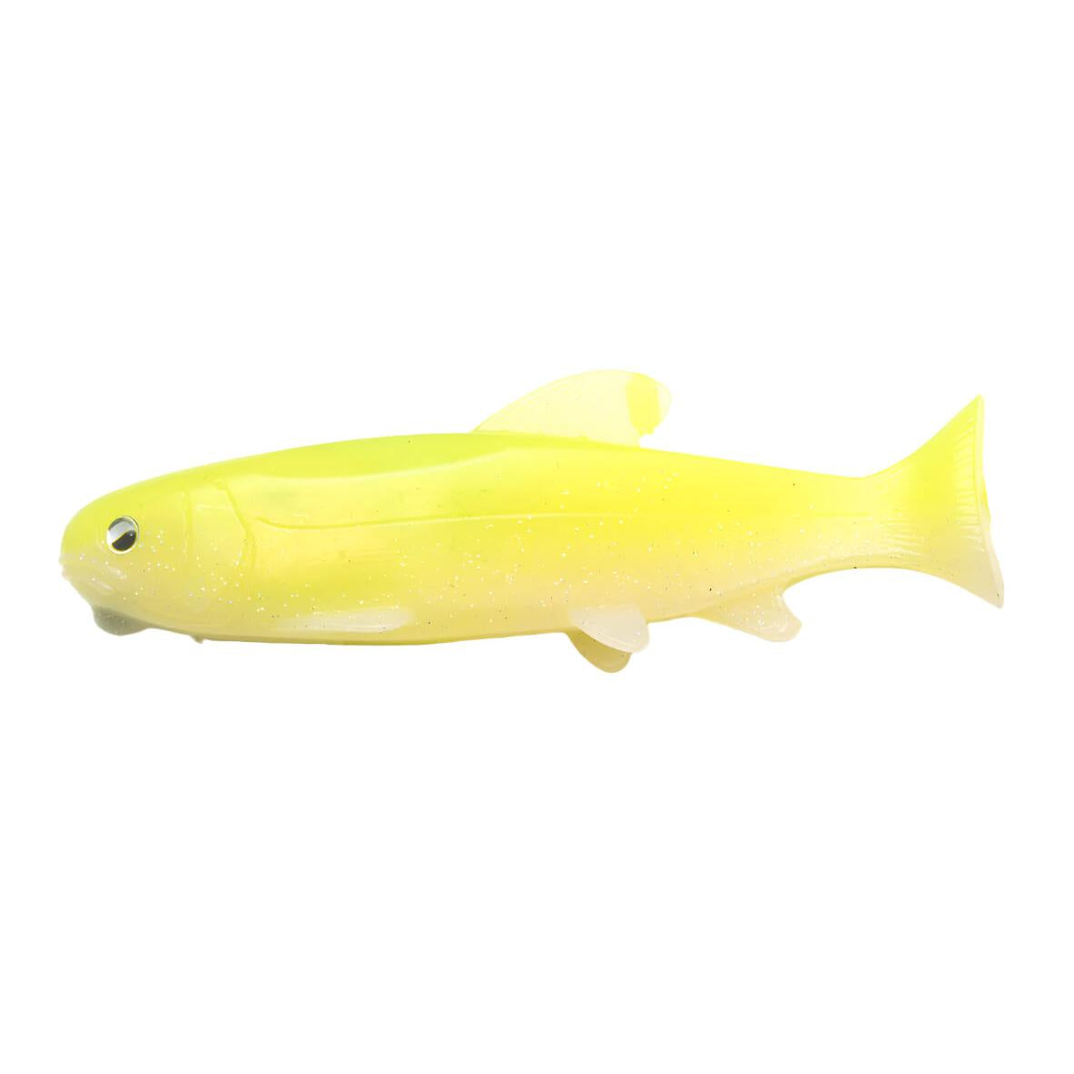 View of RAID Japan Osakana Swimmer 125 Pearl Chartreuse available at EZOKO Fishing