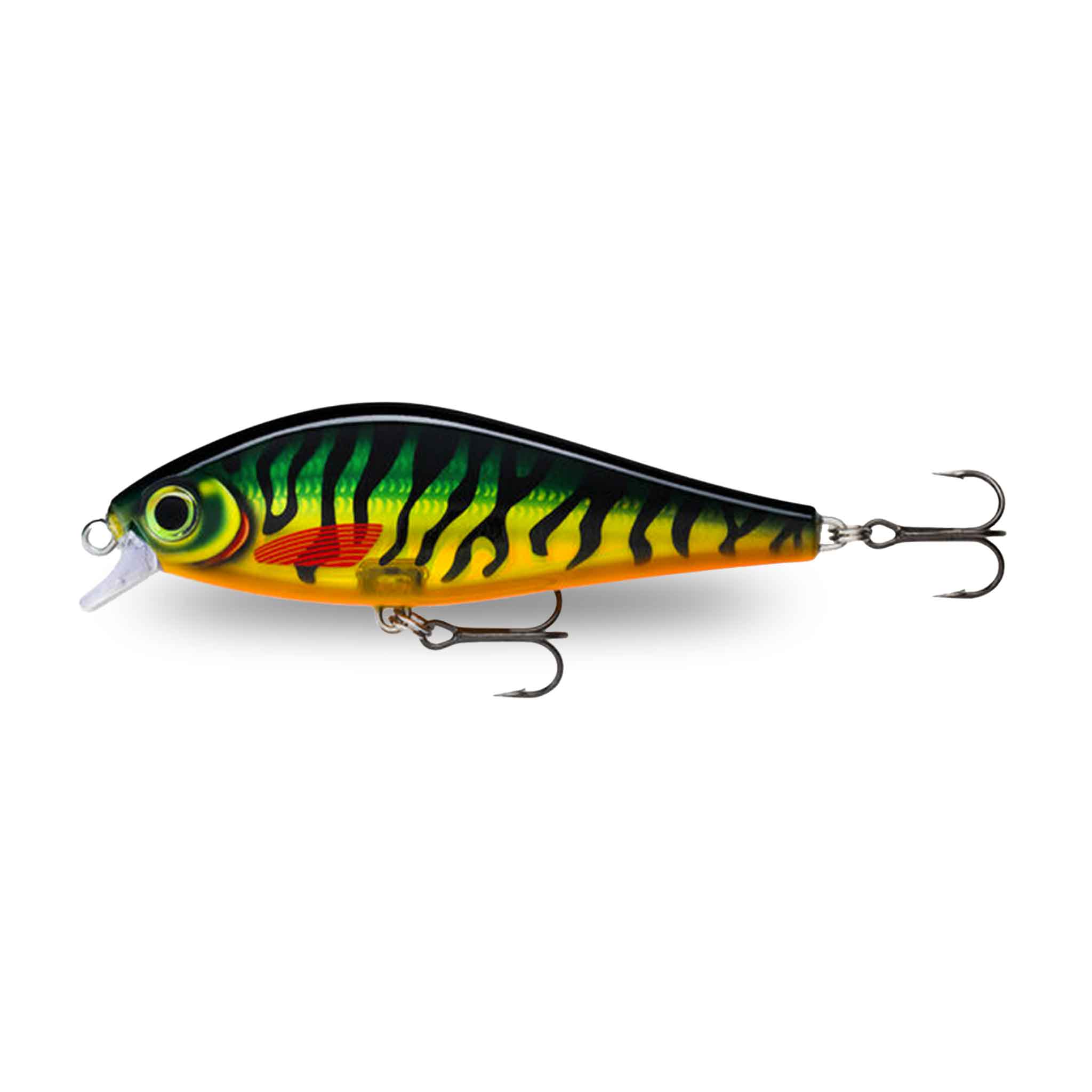 View of Jerk-Glide_Baits Rapala Super Shadow Rap 4 1/3" Jerkbait Hot Tiger Pike available at EZOKO Fishing