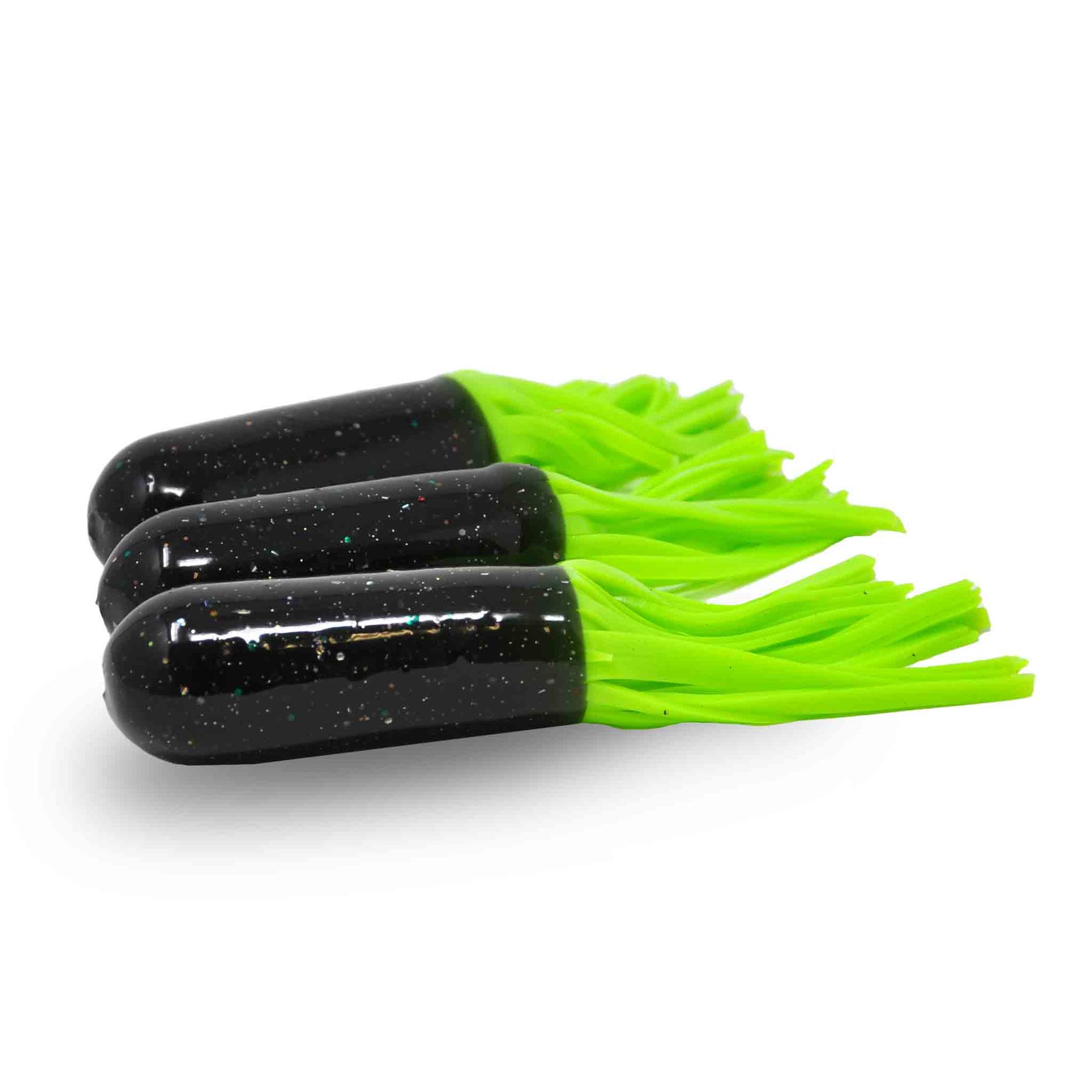 Red October 7.5" Ninja Tubes - Unrigged (3pk) Chartreuse Caboose Rubber