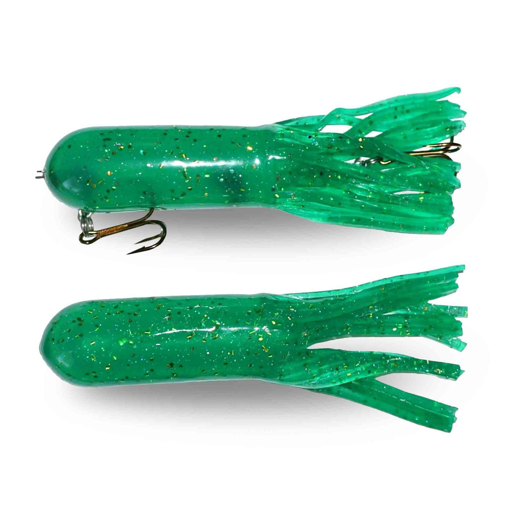 Red October 7.5" Ninja Tubes - Unrigged (3pk) Green Goblin Rubber