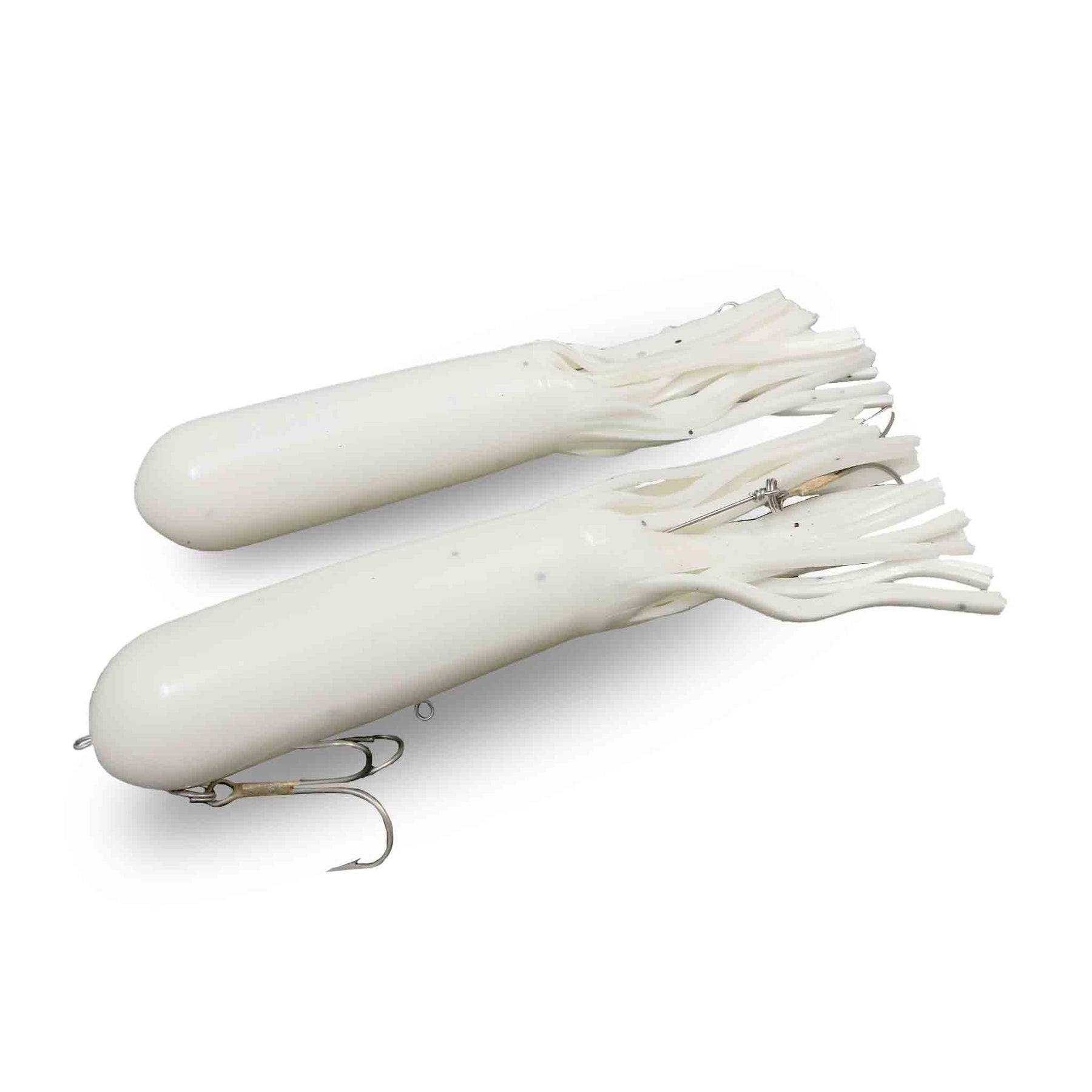 Red October 7.5" Ninja Tubes - Unrigged (3pk) White Rubber