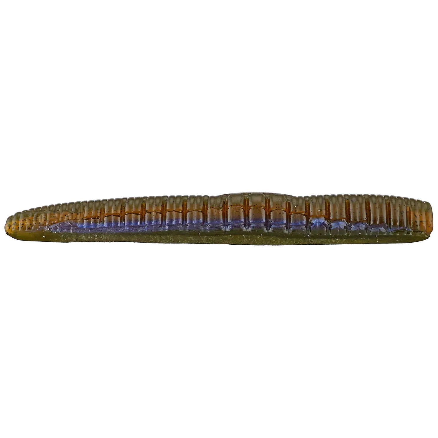 View of Softbaits Roboworm Ned Worm 4.5" Aaron'S Green Pumpkin available at EZOKO Fishing