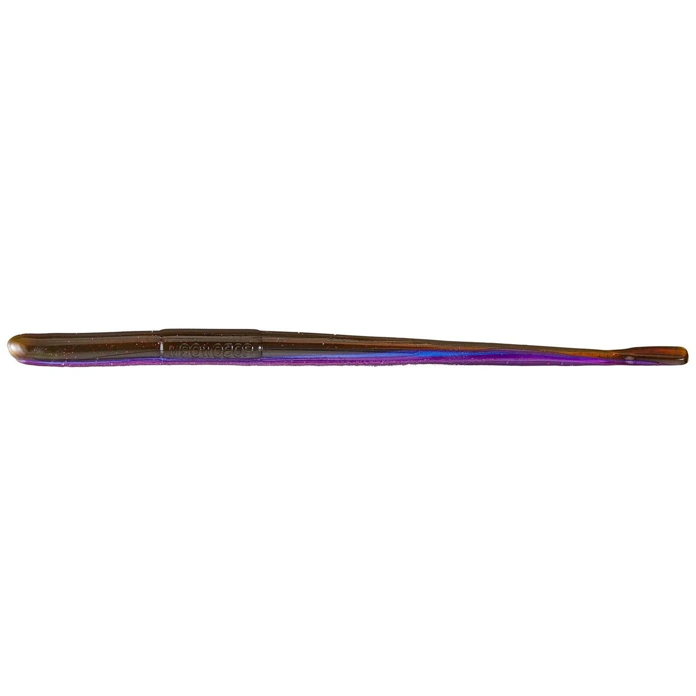 View of Softbaits Roboworm Straight Tail Worm 7" Green Pumpkin Purple available at EZOKO Fishing