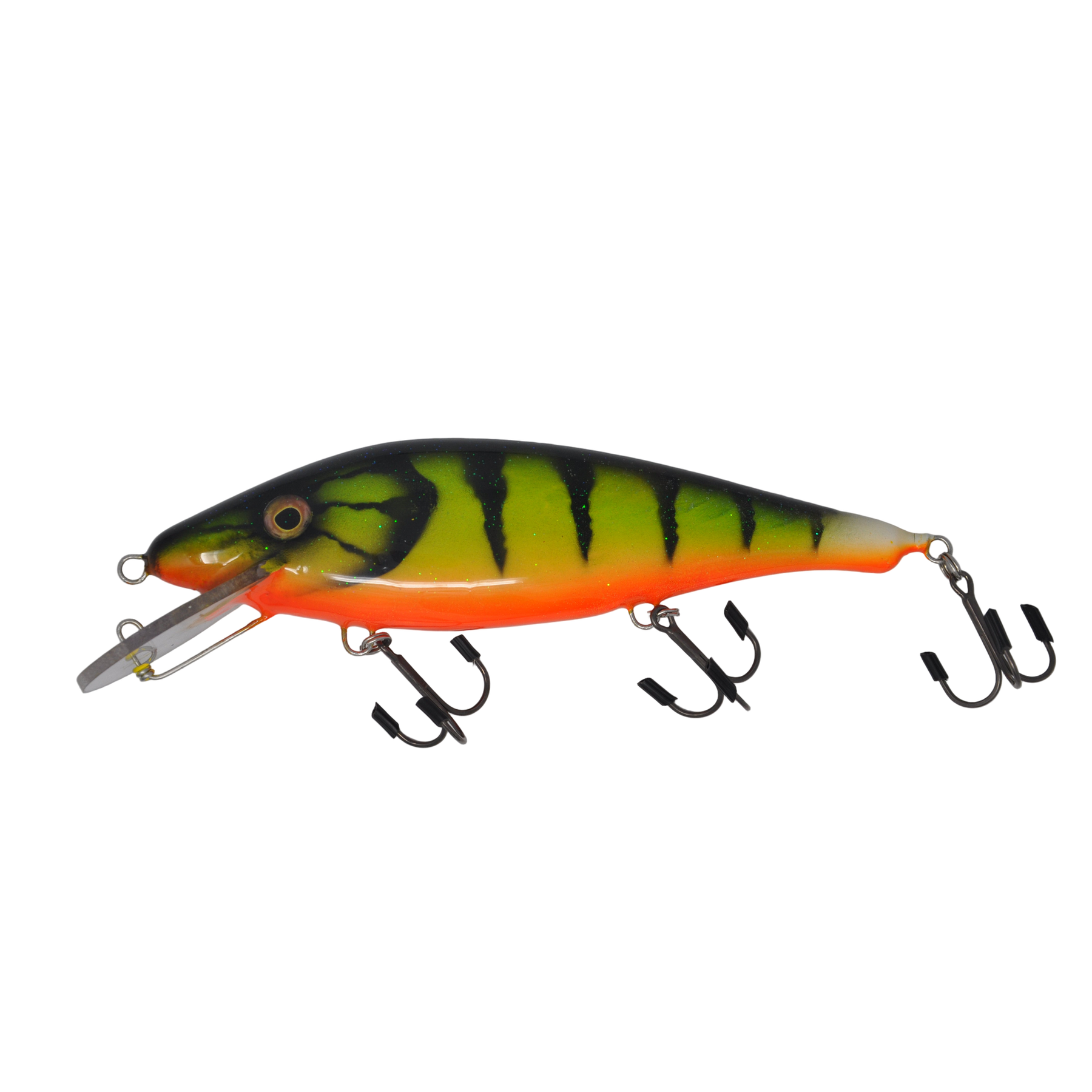 View of Crankbait Sampson Baitwork Fat Joe 9.5" Dual Pull Crankbait Fire Tiger available at EZOKO Pike and Musky Shop