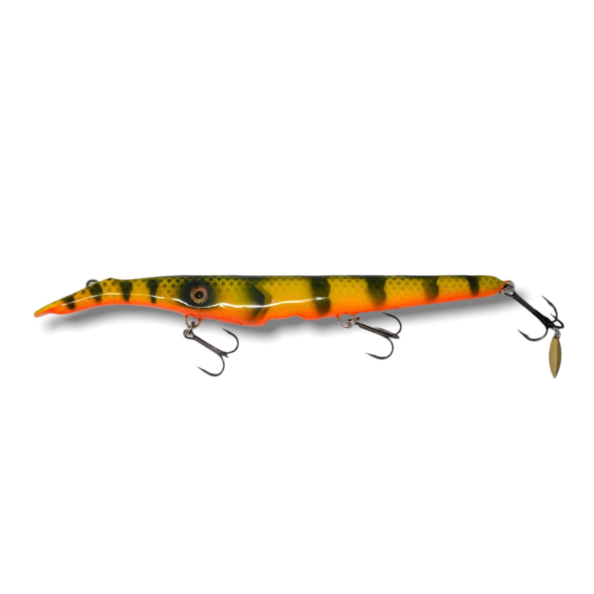 View of Dive_And_Rise Sampson Baitworks Metalhead 11.5" Dive And Rise Bait Perch available at EZOKO Pike and Musky Shop
