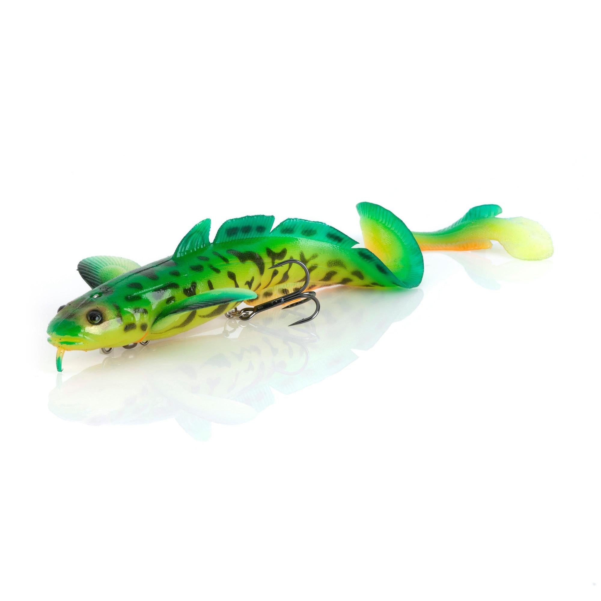 View of Swimbaits Savage Gear 3D Burbot 10in Fire Tiger available at EZOKO Fishing