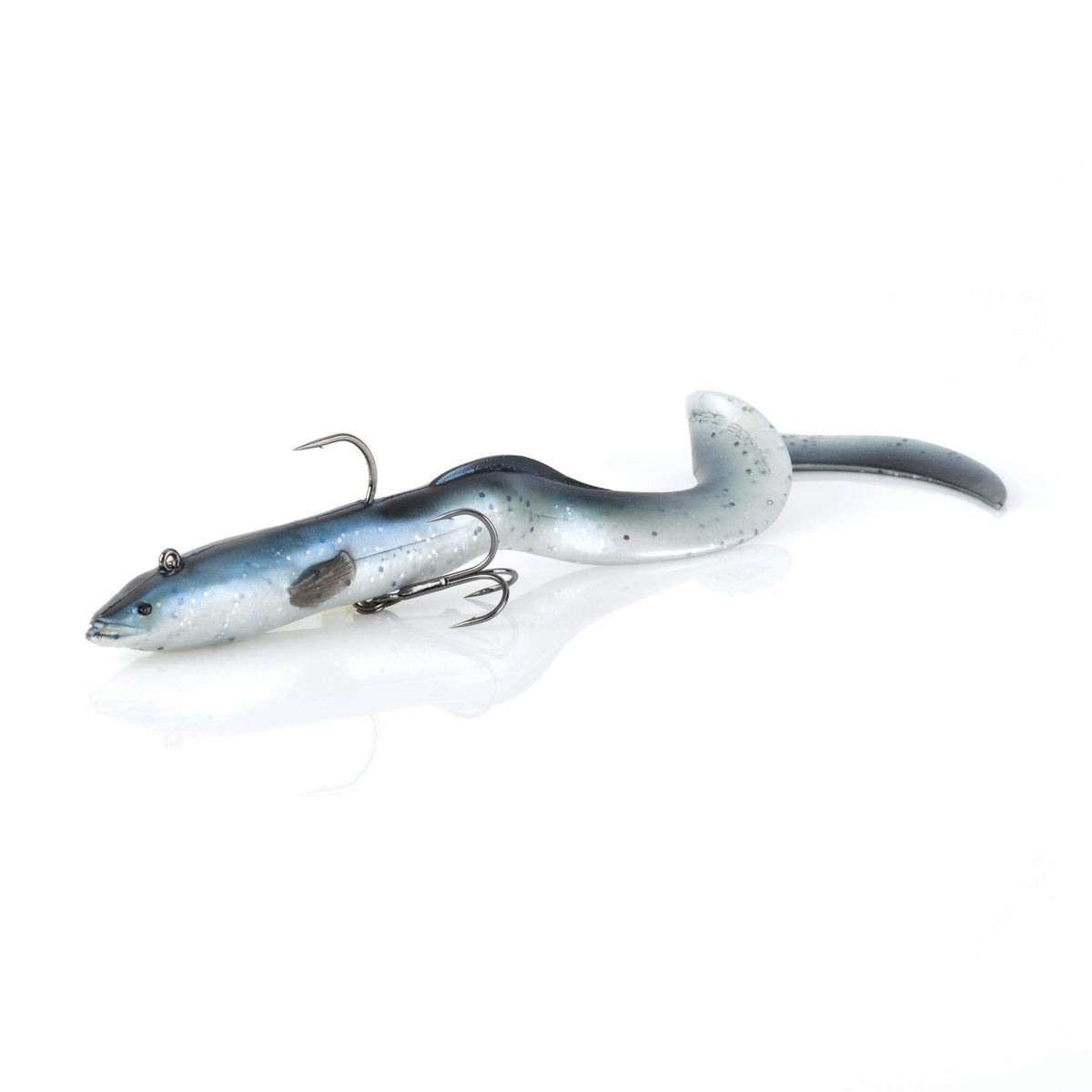 View of Swimbaits Savage Gear 3D Real eel swimbait 8in Blue Back Pearl available at EZOKO Fishing