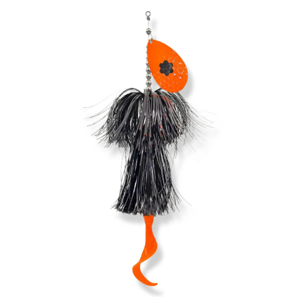 View of Bucktails Savage Gear Blade Single 7.9'' Bucktail Black Orange available at EZOKO Pike and Musky Shop