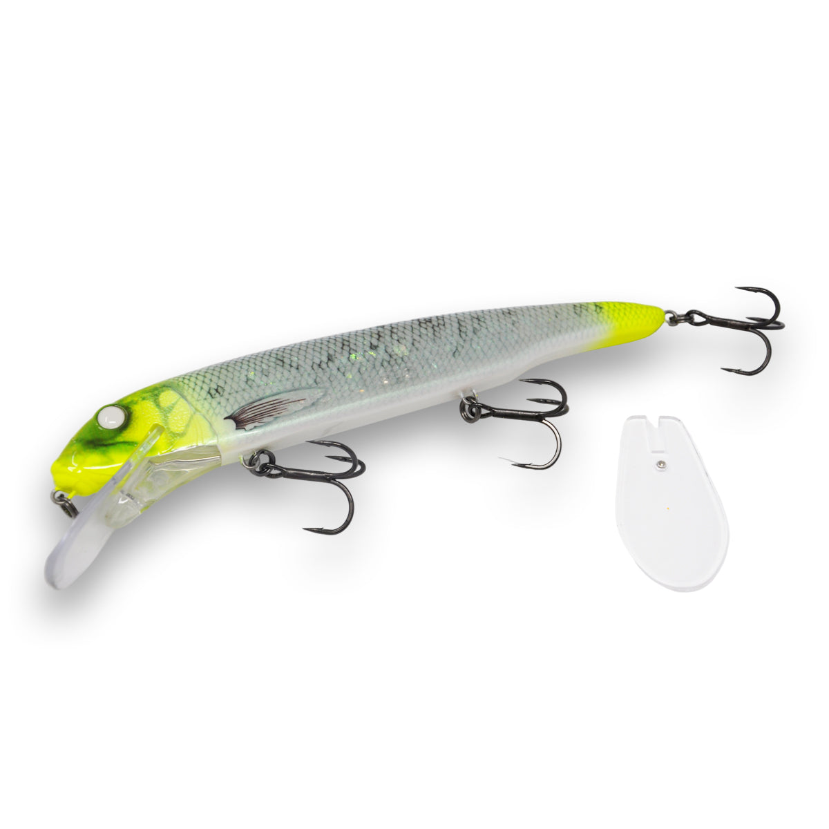 View of Crankbait Savage Gear Sucker Flanker Crankbaits 10in Lemon Head Glitter available at EZOKO Fishing