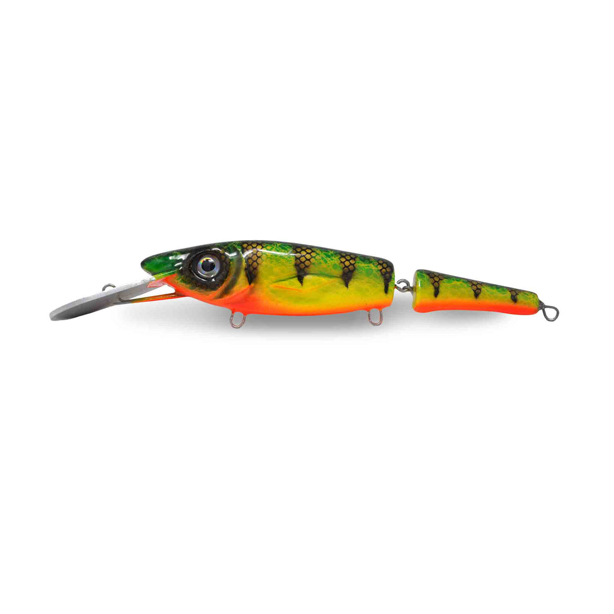 View of Crankbaits Scorpion MadBait Jointed 10'' Crankbait Fire Tiger available at EZOKO Pike and Musky Shop
