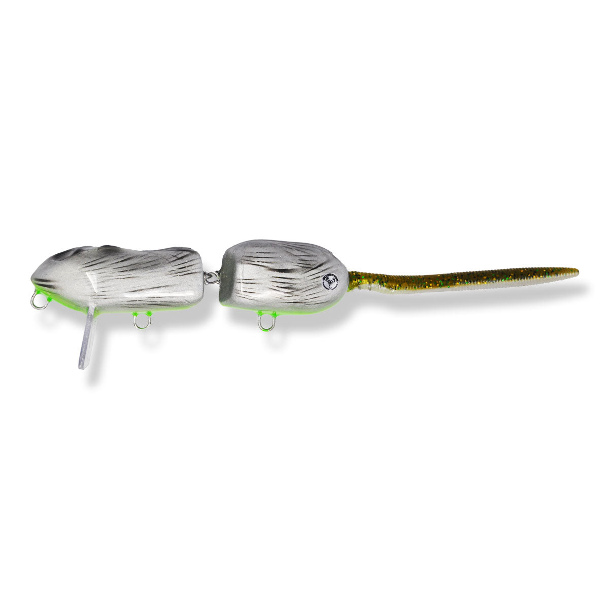 View of Crankbaits Scorpion Madmouse Silver / Green Chartreuse Belly available at EZOKO Pike and Musky Shop