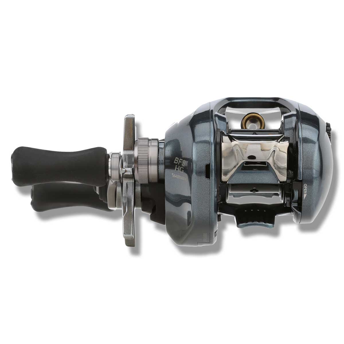 View of Baitcast_Reels Shimano Aldebaran BFS Baitcast Reels available at EZOKO Pike and Musky Shop