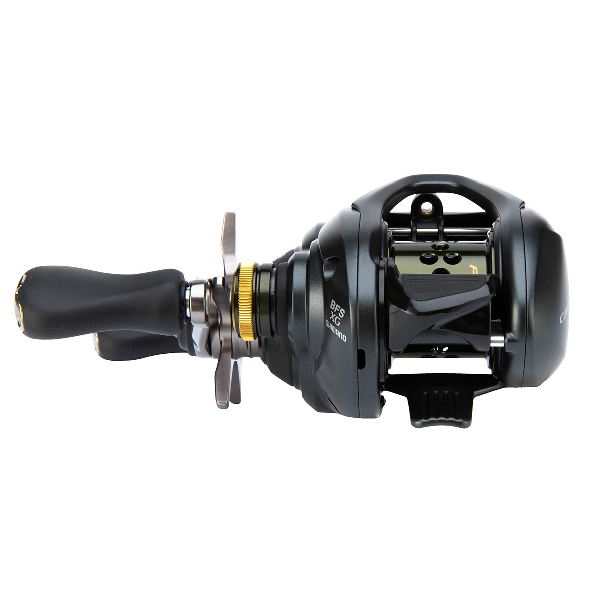 View of Baitcast_Reels Shimano Curado BFS Baitcast Reels available at EZOKO Pike and Musky Shop