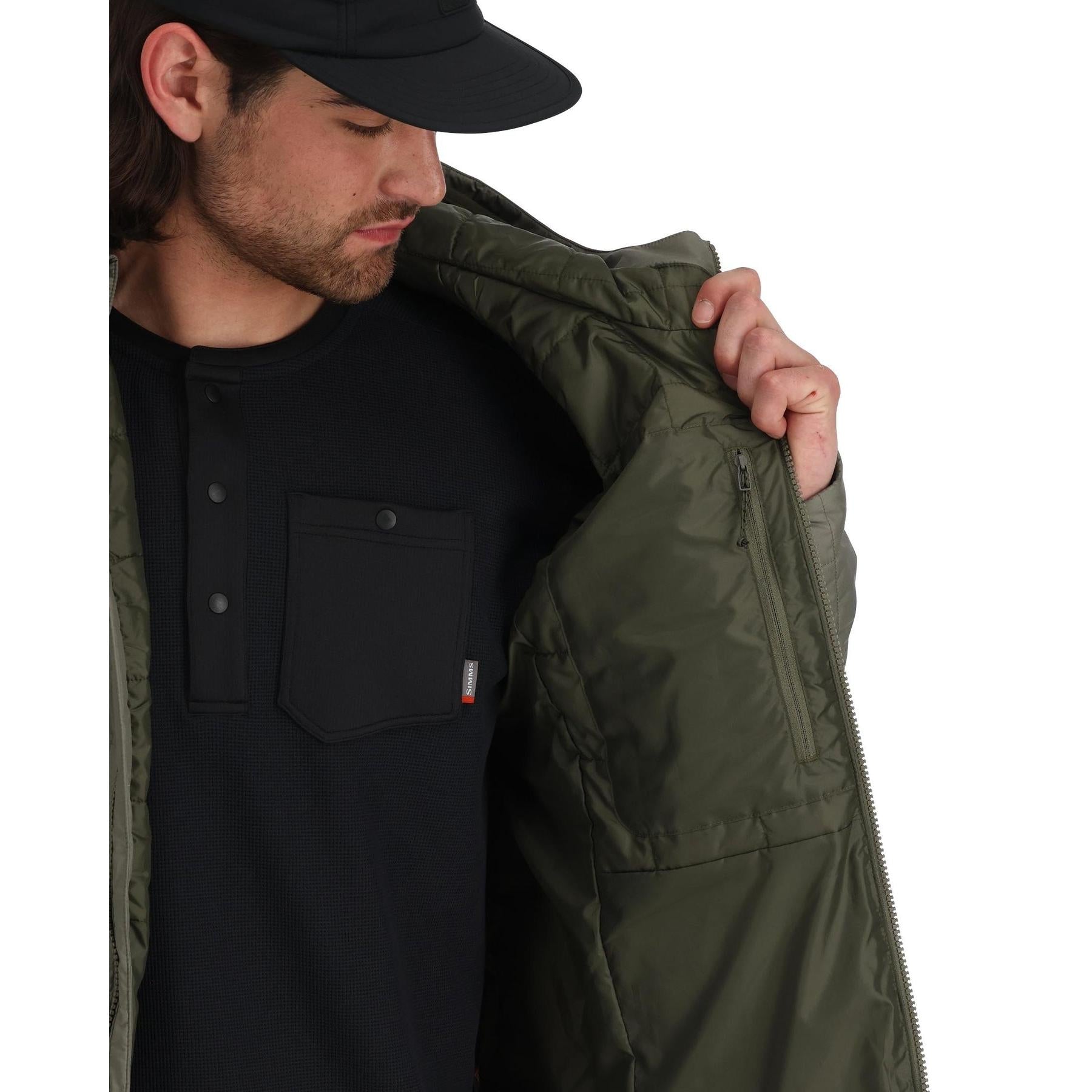 View of Jackets Simms Men's Fall Run Hoody available at EZOKO Fishing