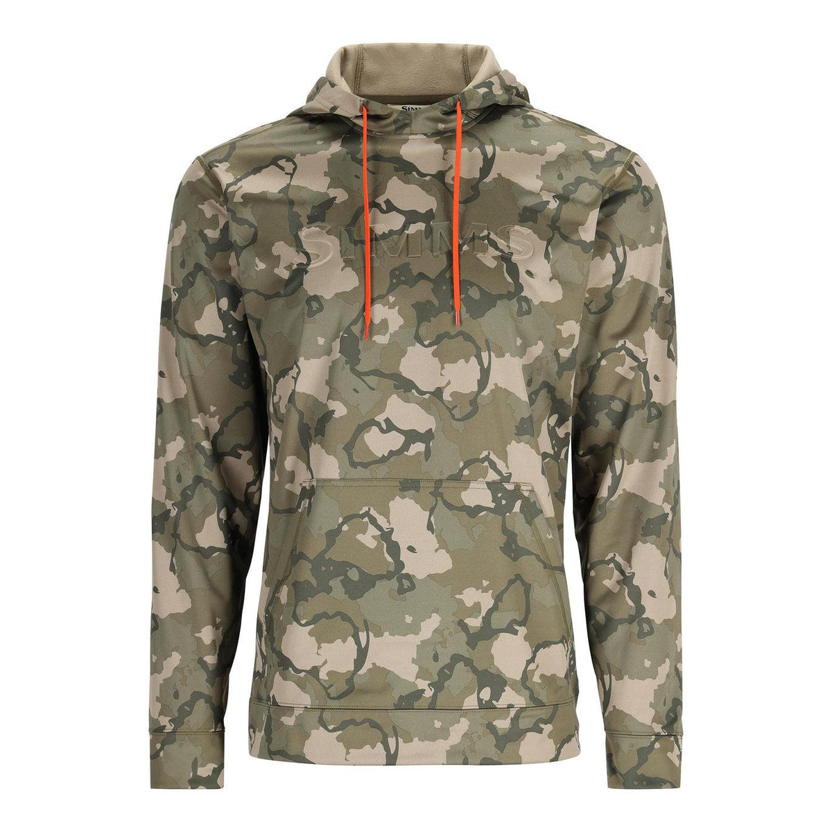 View of Hoodies-Sweatshirts M's Simms Challenger Hoody M Regiment Camo Olive Drab available at EZOKO Pike and Musky Shop