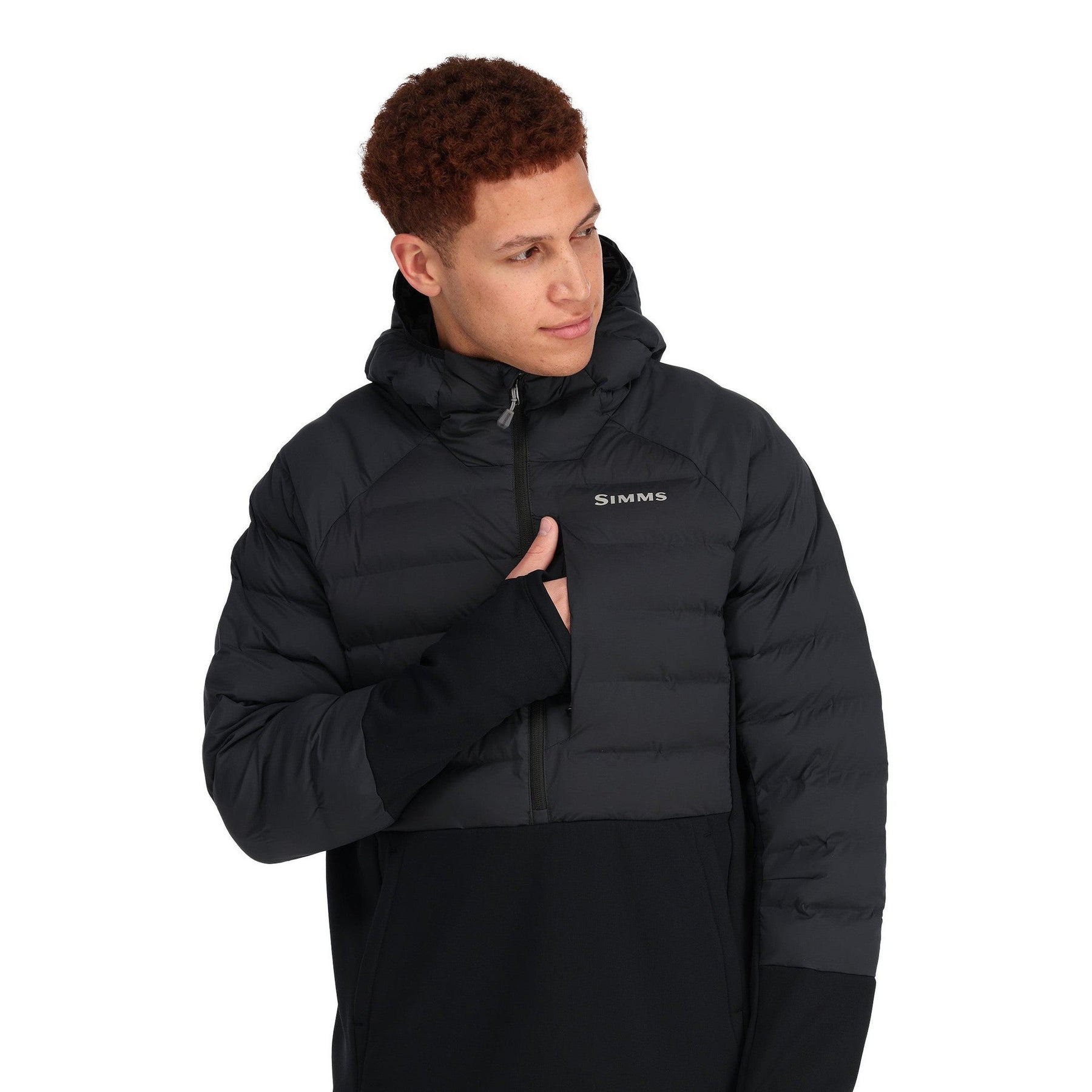 View of Jackets Simms M's ExStream Pull Over Insulated Hoody available at EZOKO Pike and Musky Shop