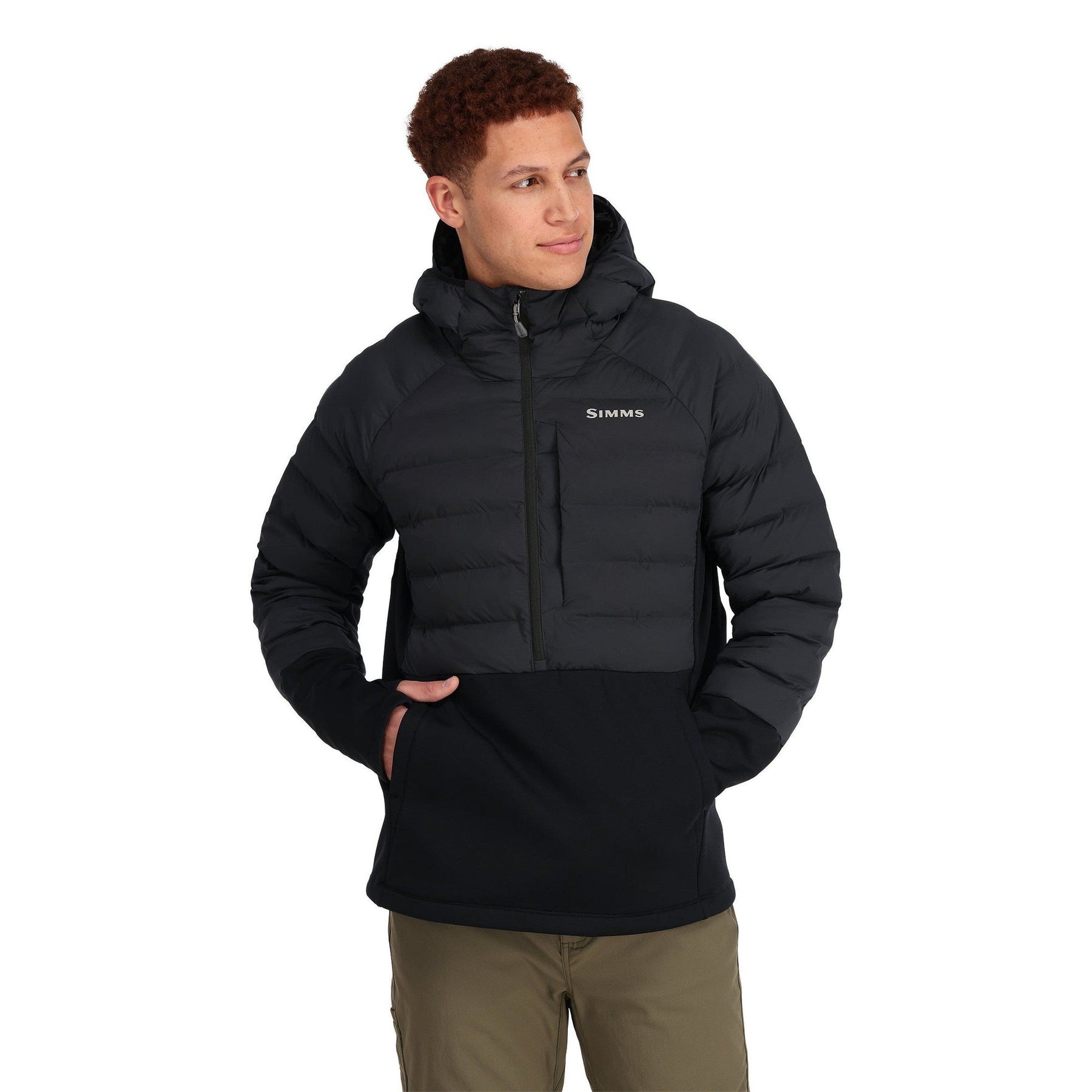 View of Jackets Simms M's ExStream Pull Over Insulated Hoody available at EZOKO Pike and Musky Shop