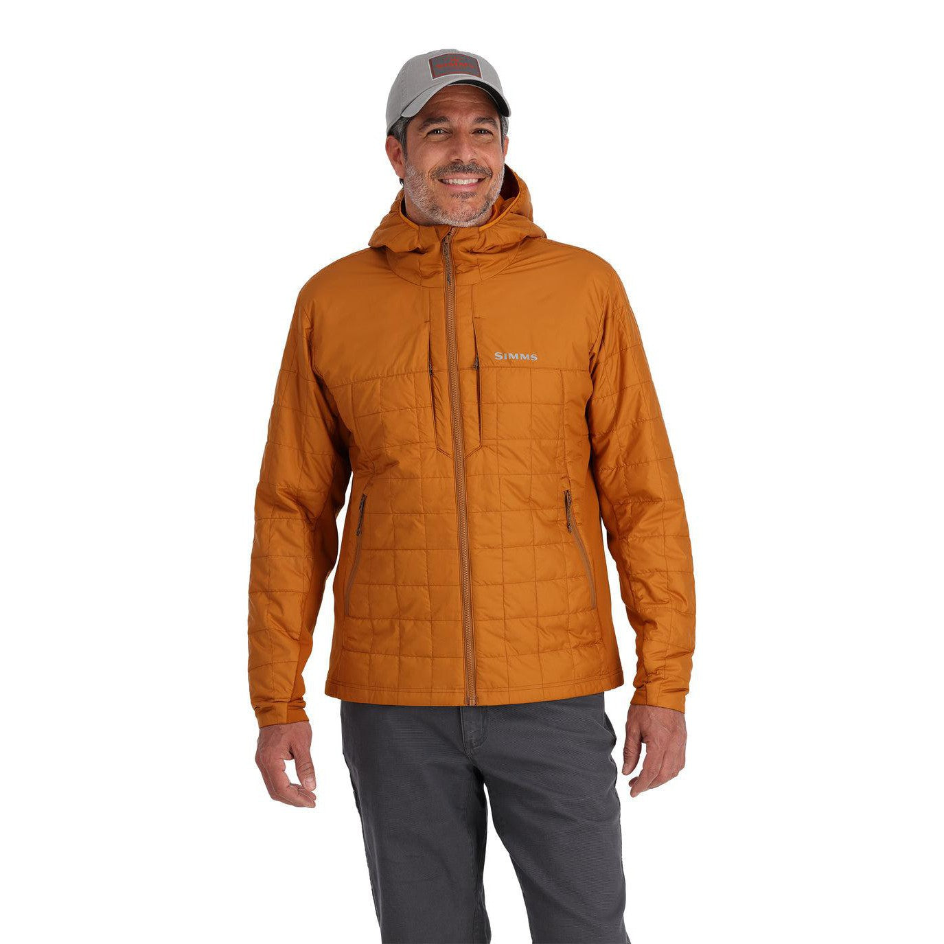 View of Hoodies-Sweatshirts M's Fall Run Hybrid Hoody L Chestnut available at EZOKO Pike and Musky Shop