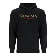 View of Hoodies-Sweatshirts M's Simms Logo Hoody S Charcoal Heather available at EZOKO Pike and Musky Shop