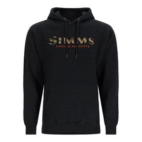 View of Hoodies-Sweatshirts M's Simms Logo Hoody S Charcoal Heather available at EZOKO Pike and Musky Shop
