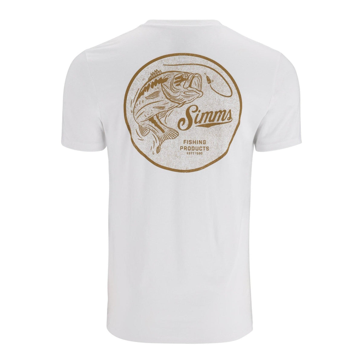 View of T-Shirts Simms M's Nostalgic Bass T-Shirt S White available at EZOKO Pike and Musky Shop