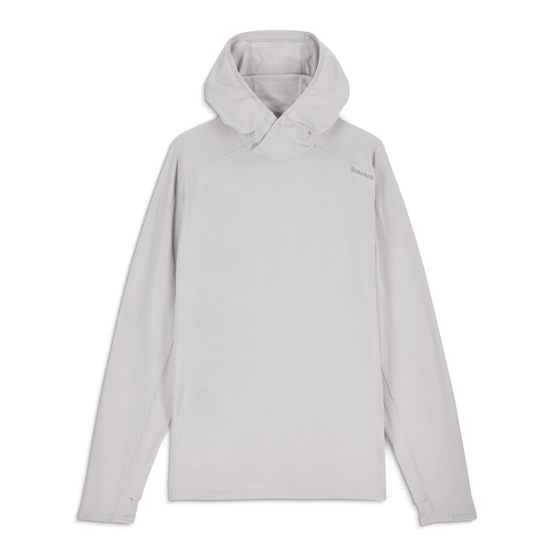 View of Hoodies-Sweatshirts Simms M's Solarflex Hoody Overcast S available at EZOKO Fishing