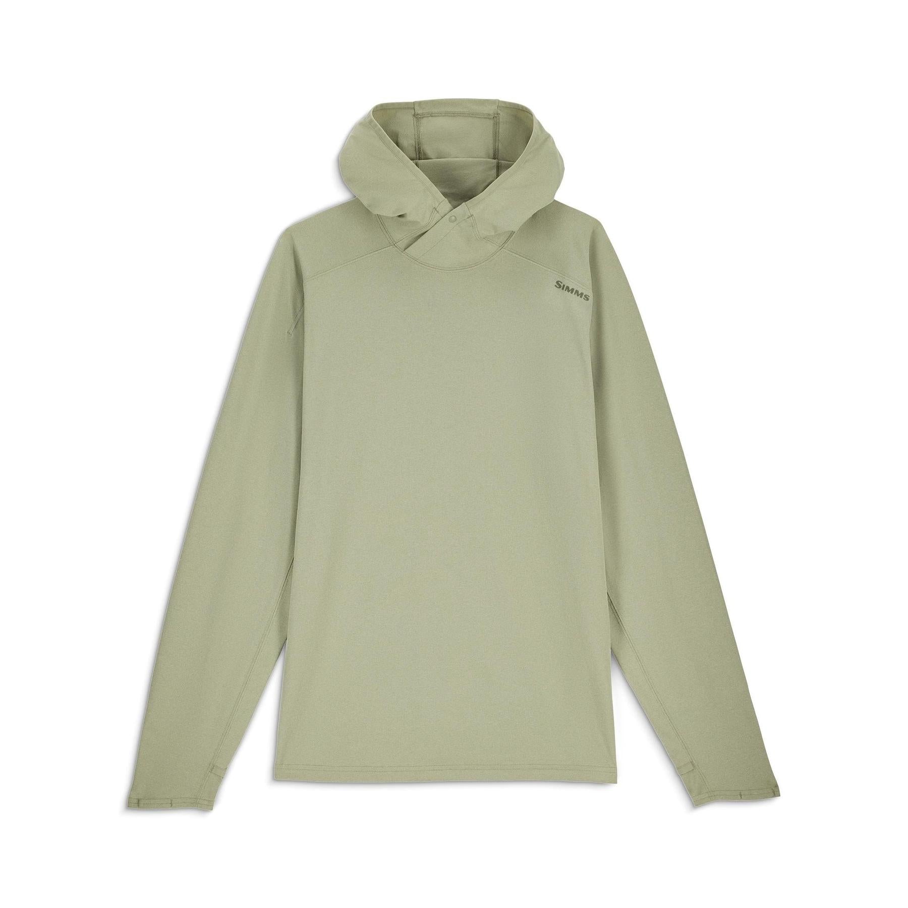 View of Hoodies-Sweatshirts Simms M's Solarflex Hoody Pale Pine S available at EZOKO Fishing