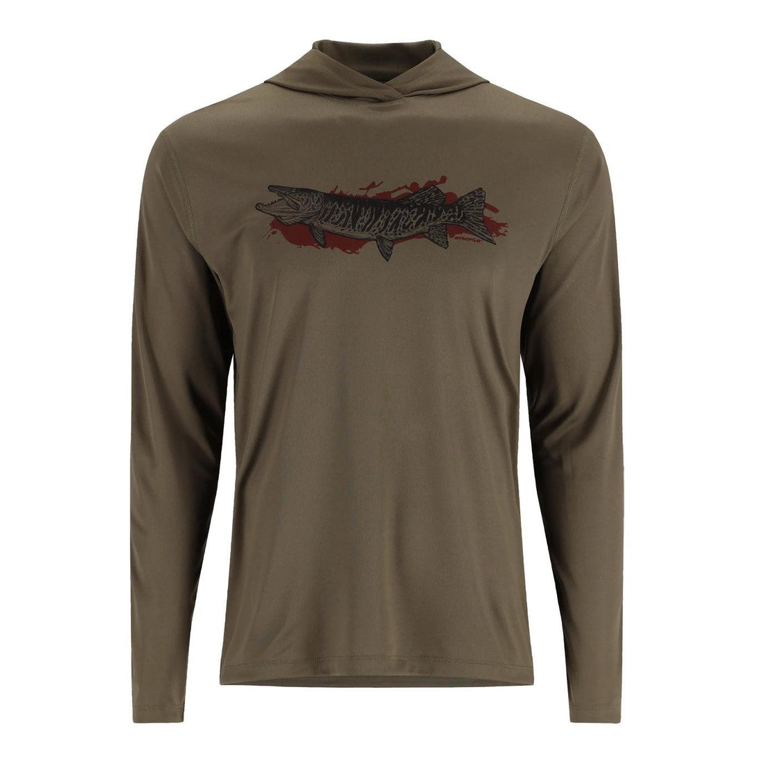 View of Hoodies-Sweatshirts M's Tech Hoody - Artist Series L Dark Stone/Musky available at EZOKO Pike and Musky Shop