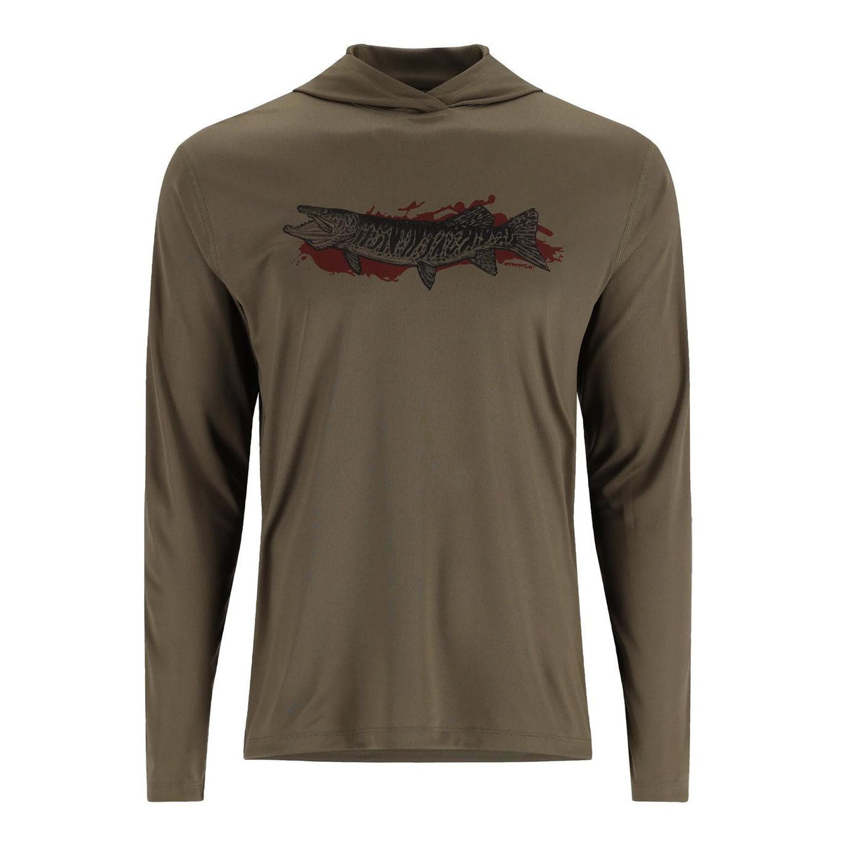 View of Hoodies-Sweatshirts M's Tech Hoody - Artist Series L Dark Stone/Musky available at EZOKO Pike and Musky Shop