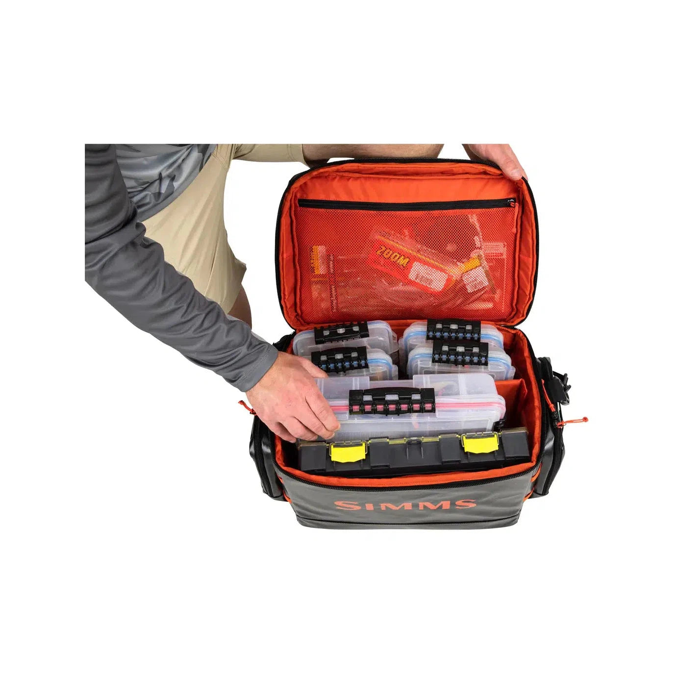 View of Tackle_Storage Stash Bag Black available at EZOKO Pike and Musky Shop