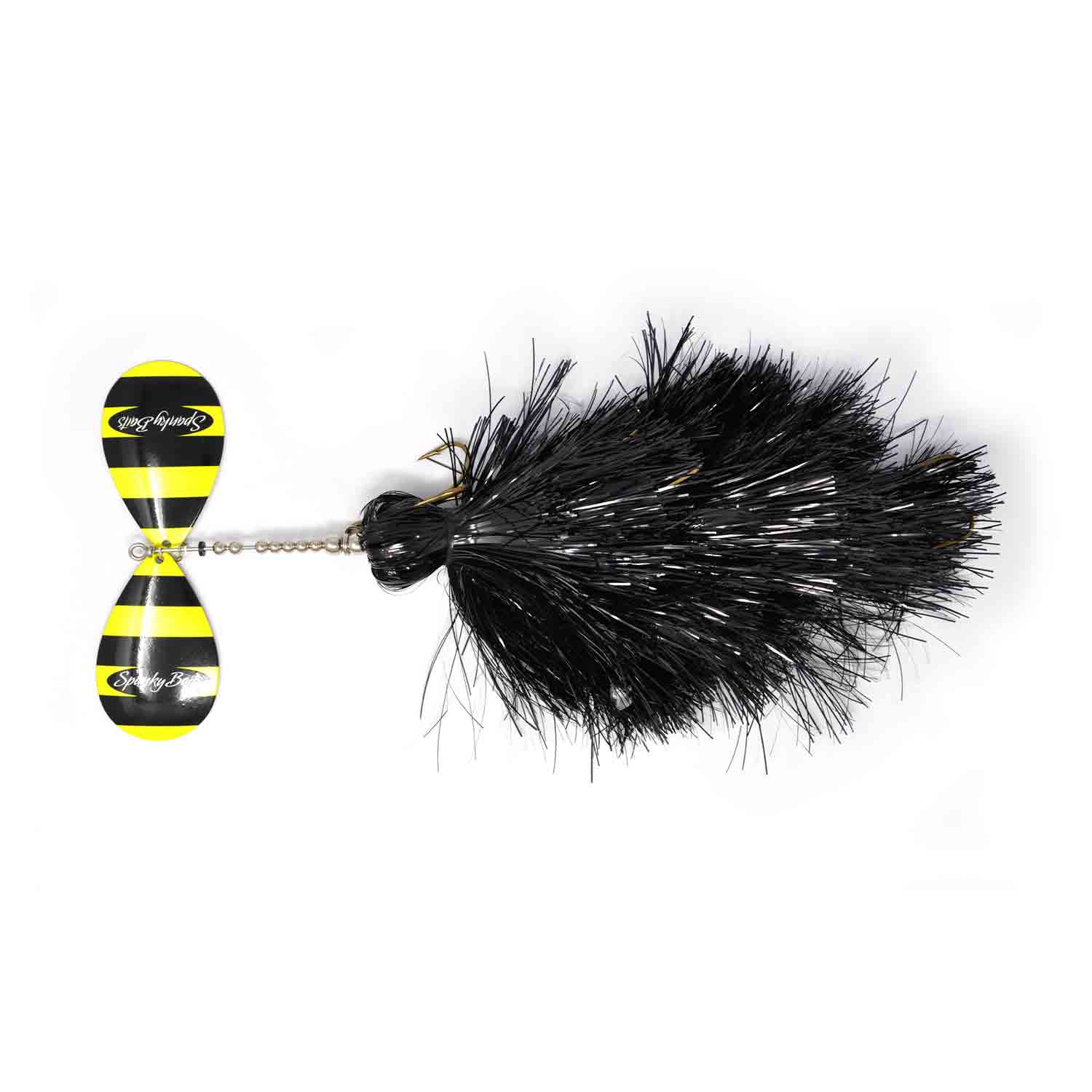 View of Bucktails Spanky Baits 109 Firebomb Bucktail Bumble Bee available at EZOKO Fishing