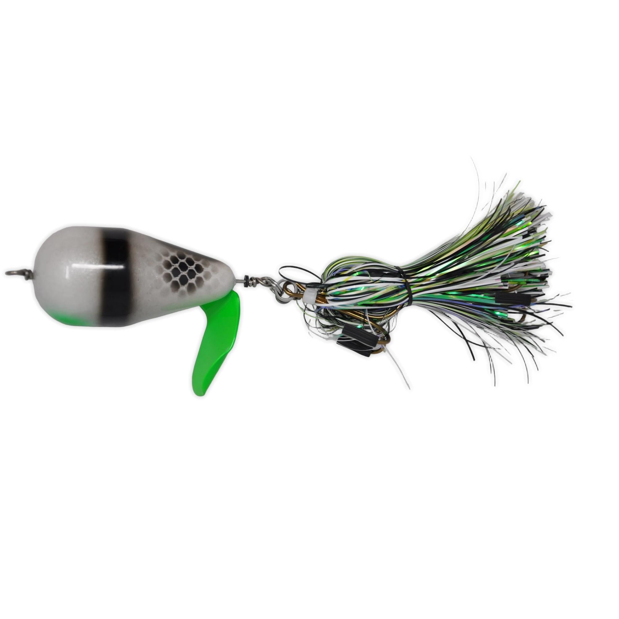 View of Top Waters Spanky Baits Violence Topwater Black Chartreuse available at EZOKO Fishing