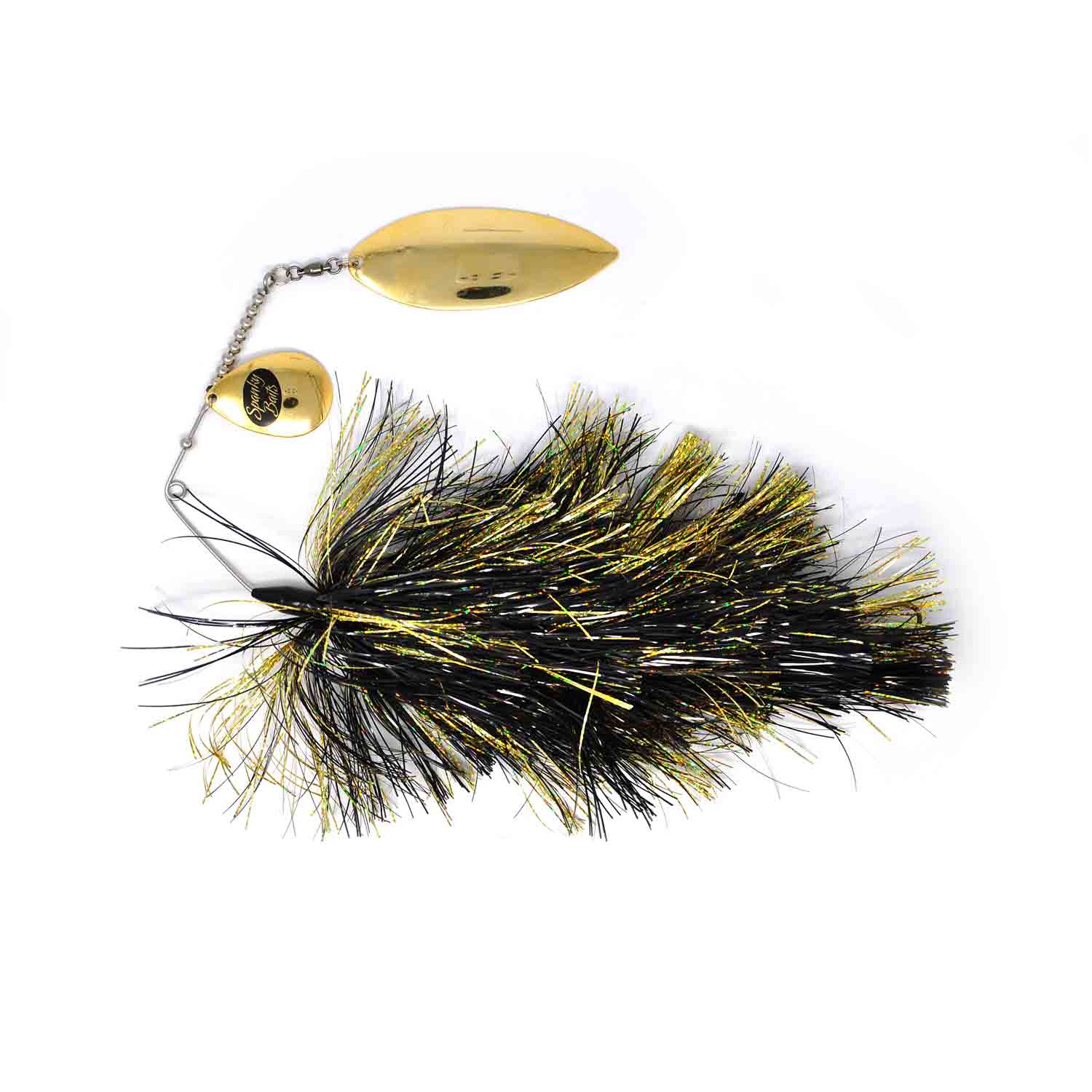 View of Spinnerbaits Spanky Baits Whiplash 10/0 Willow Spinnerbaits Black & Gold available at EZOKO Fishing