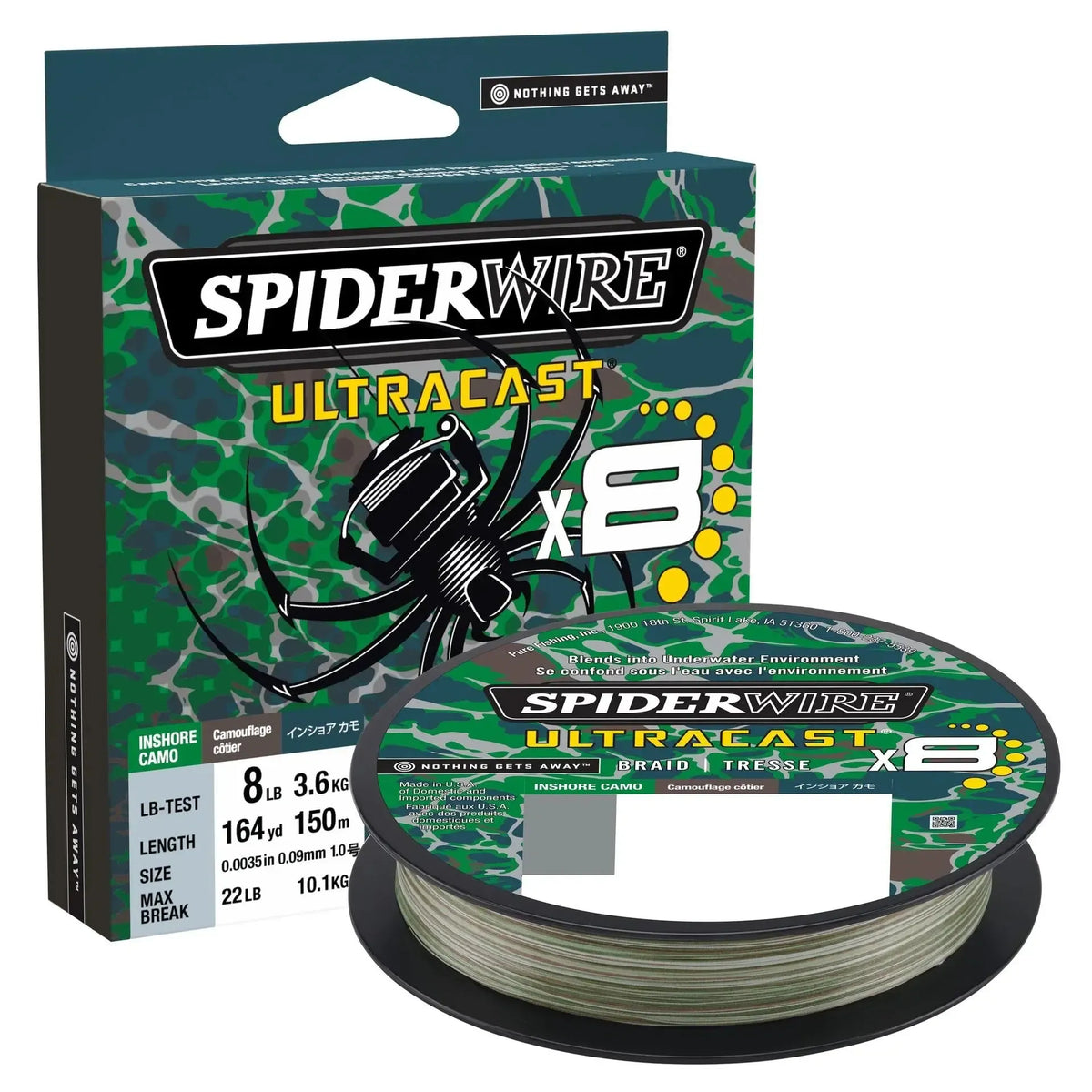 View of Braided Line SpiderWire Ultracast Braid available at EZOKO Fishing