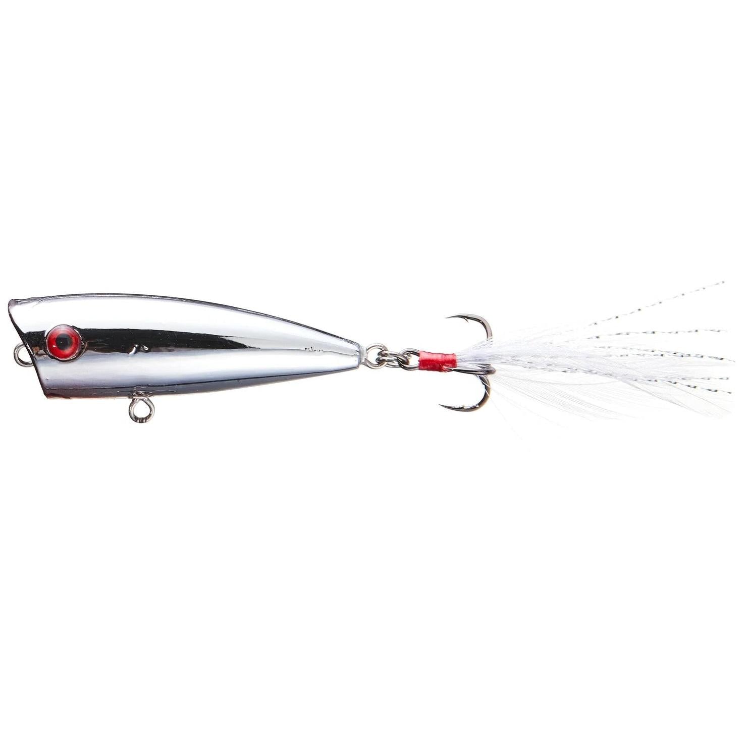 View of Topwater Strike King Bitsy Splash Carolina Chrome available at EZOKO Fishing