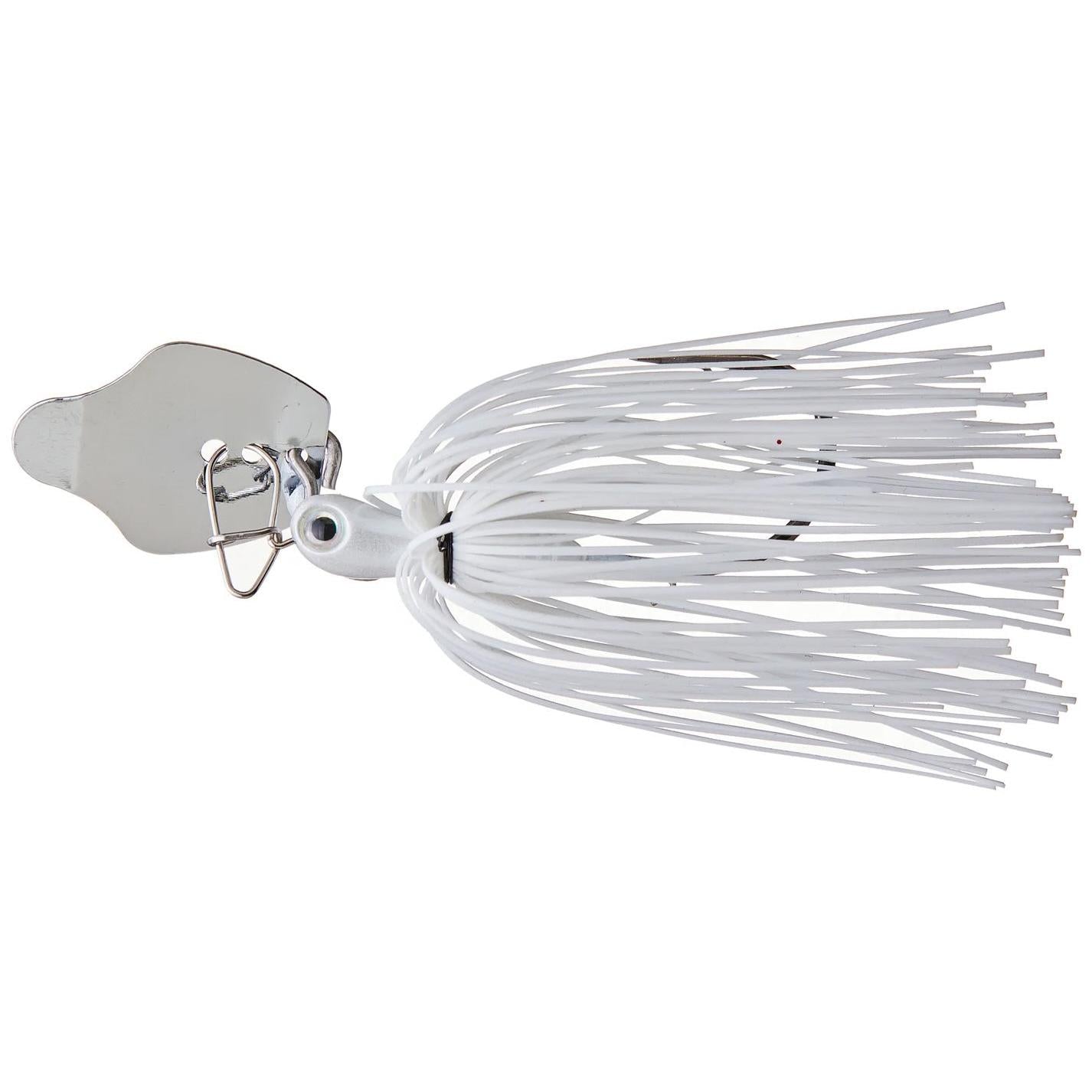 View of chatterbait Strike King Tungsten Thunder Cricket Vibrating Swim Jig 3/4 oz White available at EZOKO Fishing