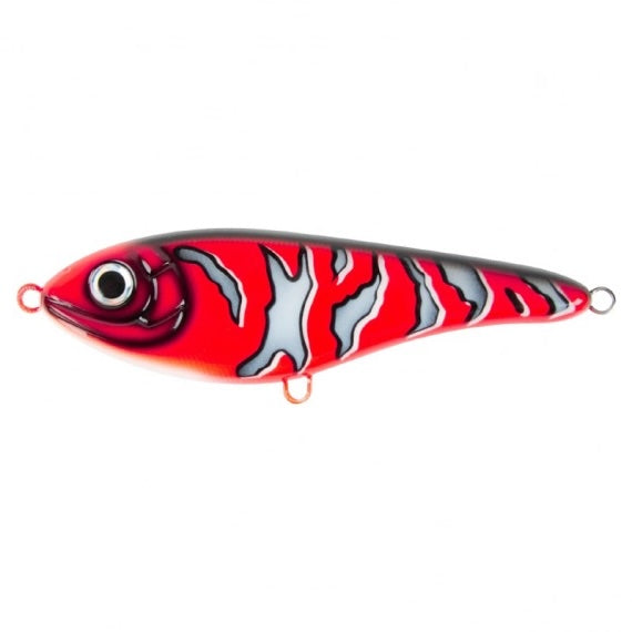 View of Jerk-Glide_Baits Strike Pro Buster Jerk II Suspending Glide Bait Red Rock available at EZOKO Fishing