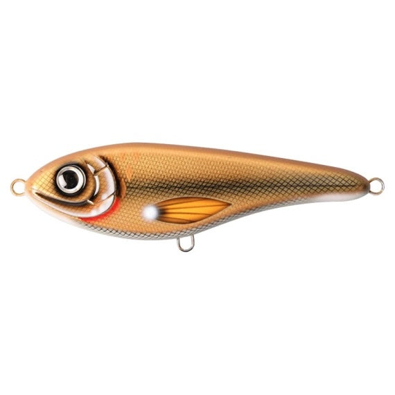 View of Jerk-Glide_Baits Strike Pro Buster Jerk II Suspending Glide Bait Bemidji Blonde available at EZOKO Fishing
