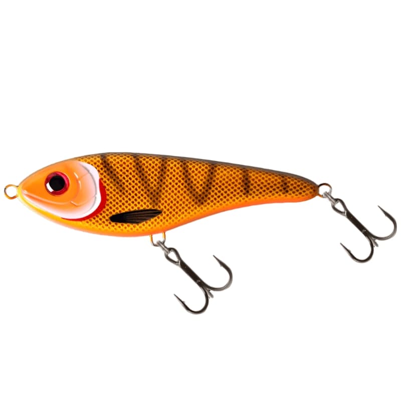 View of Jerk-Glide_Baits Strike Pro Buster Jerk Shallow Glide Bait Dirty Rio Tetra available at EZOKO Pike and Musky Shop