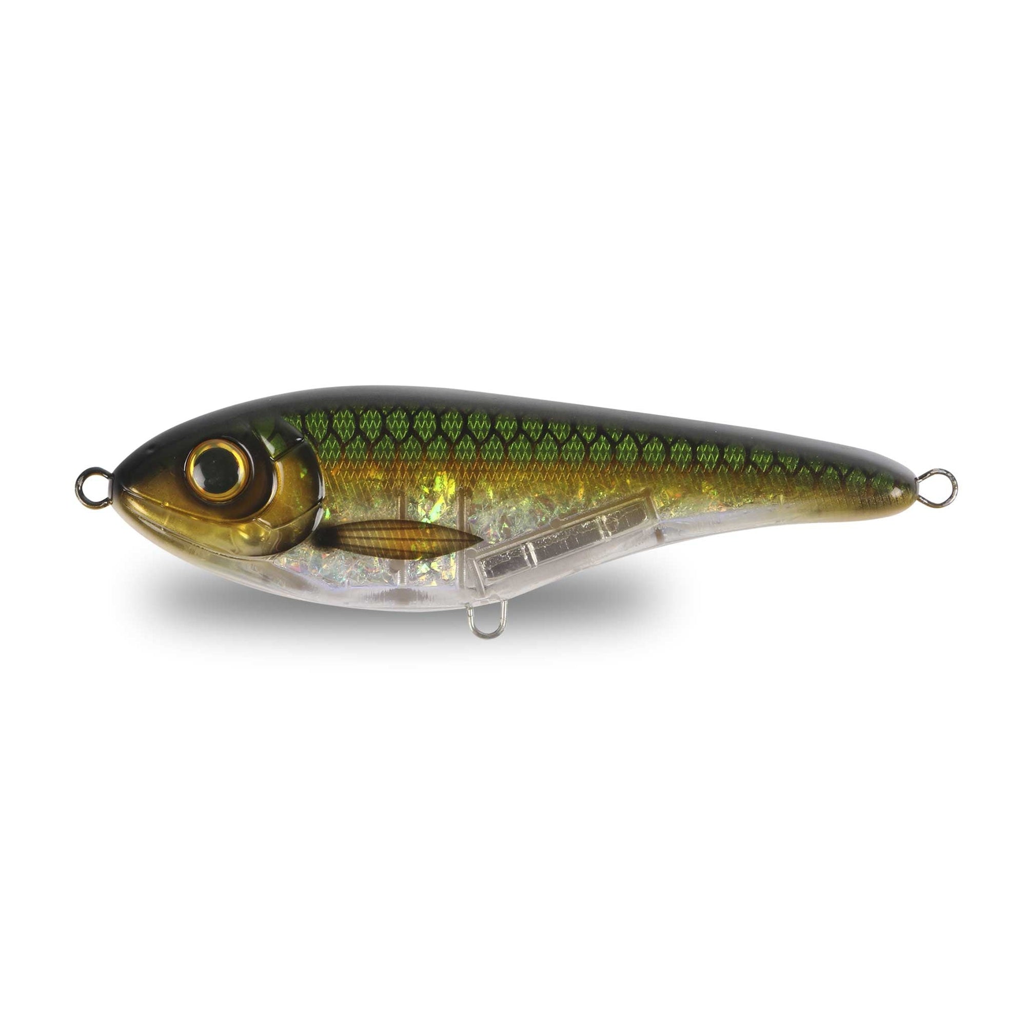 View of Jerk-Glide_Baits Strike Pro Buster Jerk II Suspending Glide Bait Green mean available at EZOKO Fishing