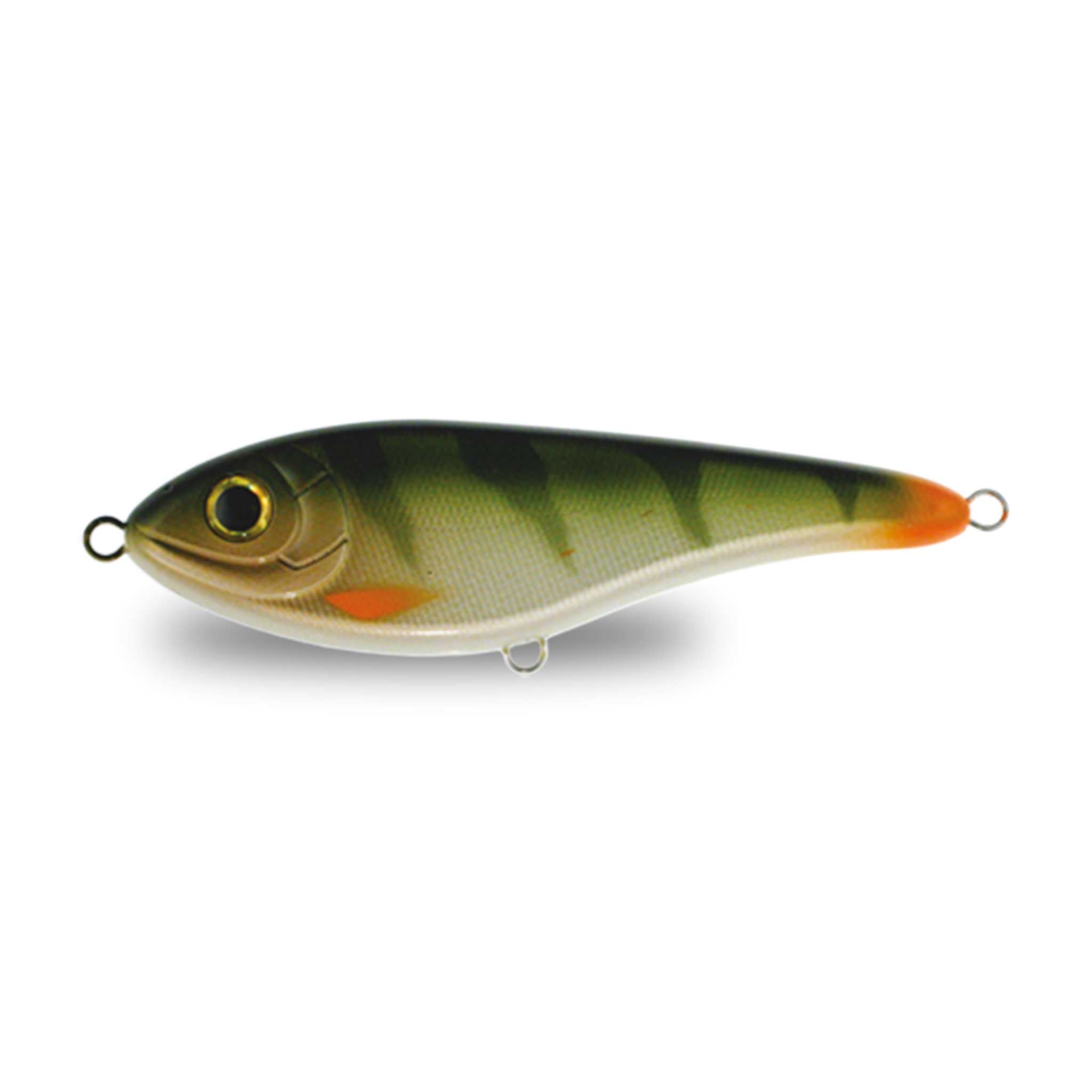View of Jerk-Glide_Baits Strike Pro Buster Jerk Sinking Glide Bait Natural Perch available at EZOKO Fishing
