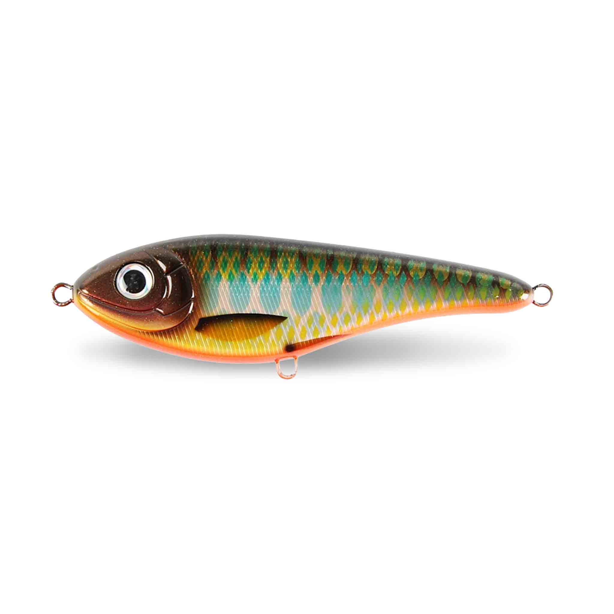 View of Jerk-Glide_Baits Strike Pro Buster Jerk Sinking Glide Bait Green available at EZOKO Fishing
