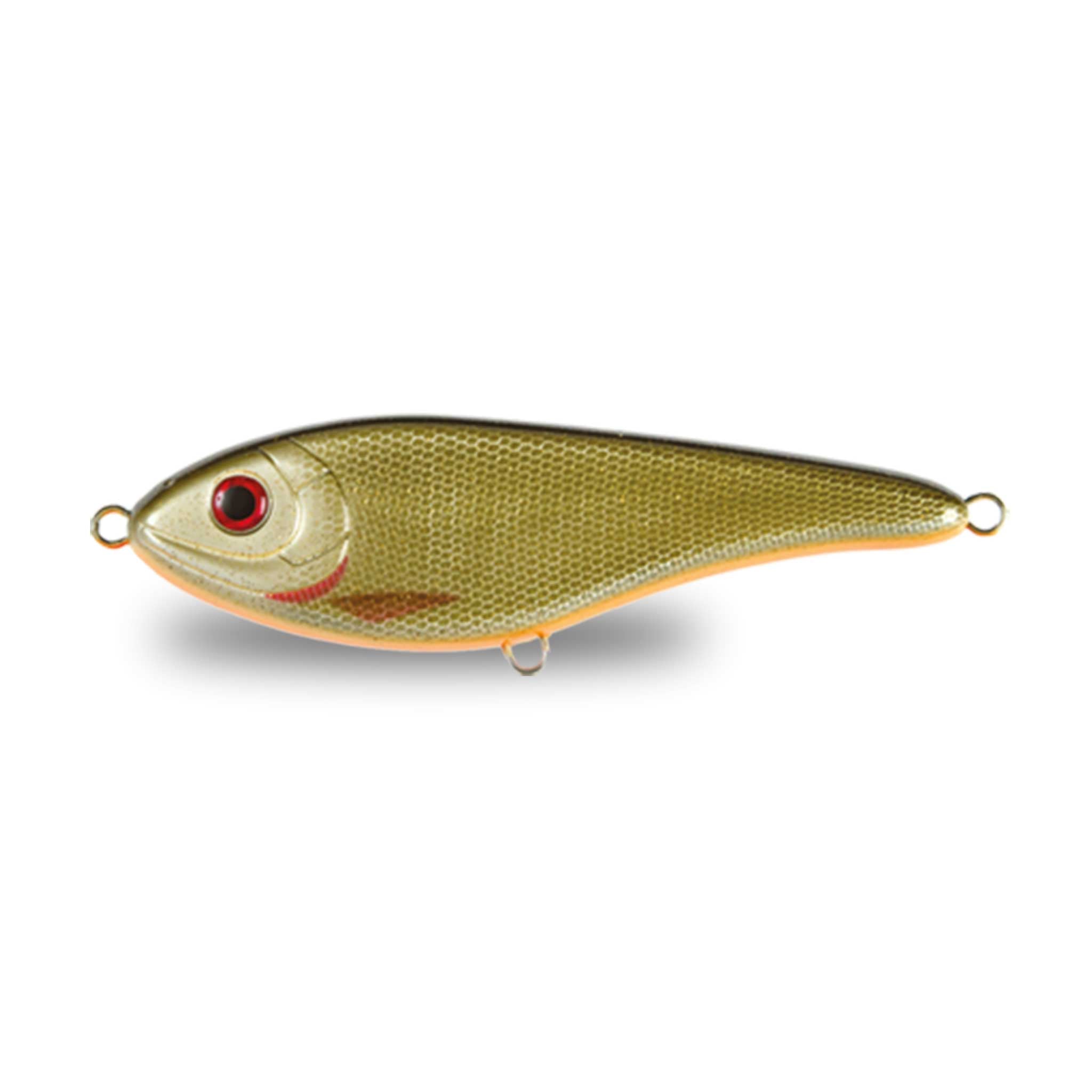 View of Jerk-Glide_Baits Strike Pro Buster Jerk Sinking Glide Bait Dirty Roach available at EZOKO Fishing