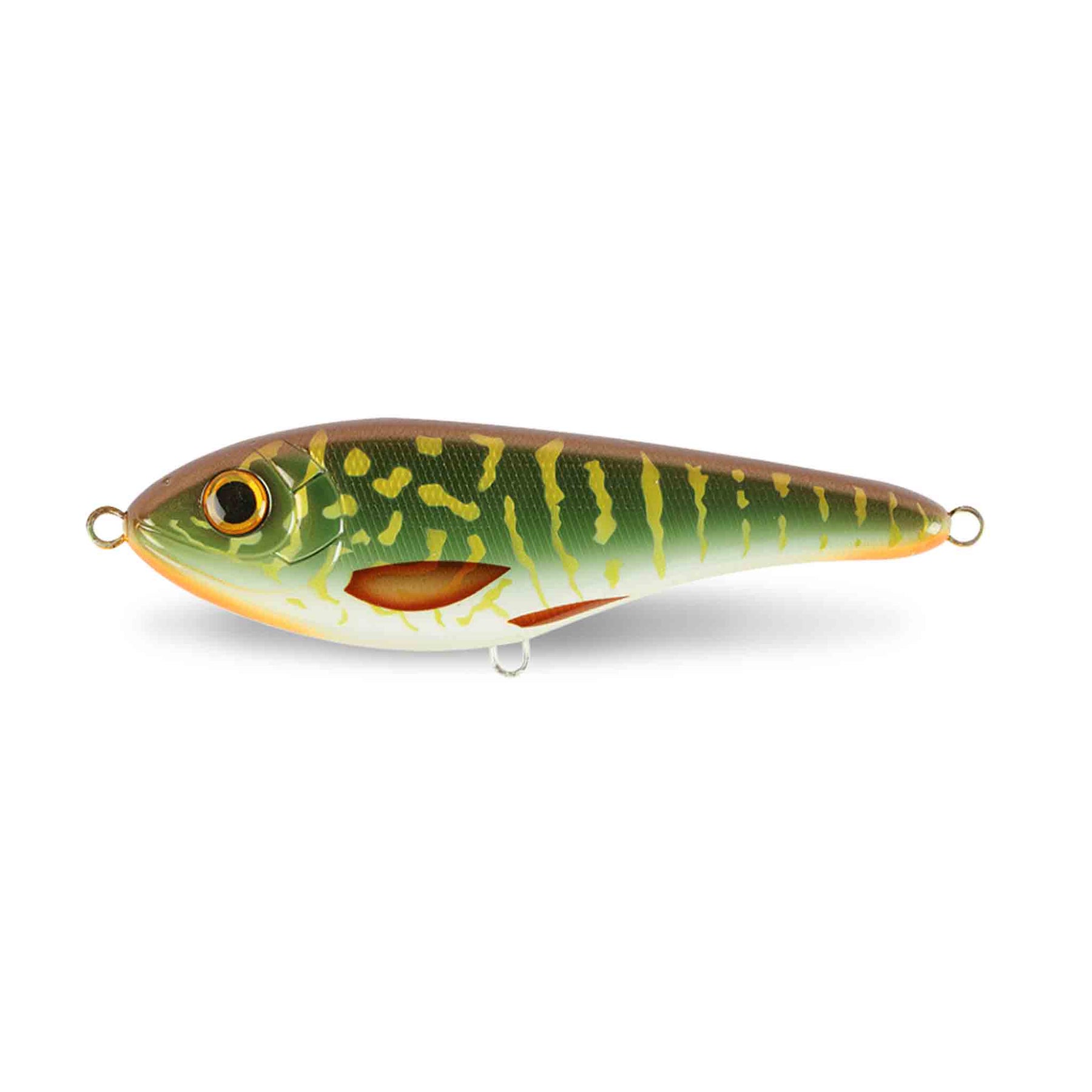 View of Jerk-Glide_Baits Strike Pro Buster Jerk Sinking Glide Bait Special Pike available at EZOKO Pike and Musky Shop