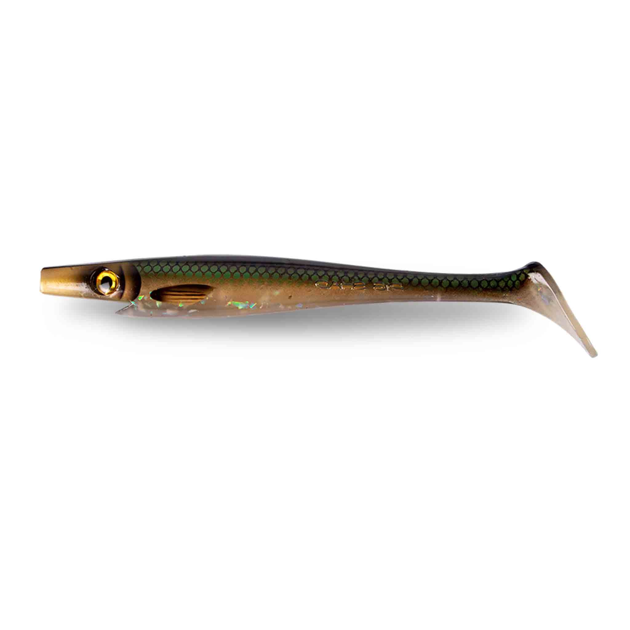 View of Swimbaits Strike Pro Giant Pig Shad Swimbait Emerald Herring available at EZOKO Fishing