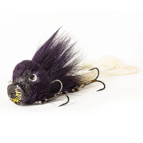 View of Swimbaits Strike Pro Miuras mouse mini Swimbait Purple Heart available at EZOKO Pike and Musky Shop